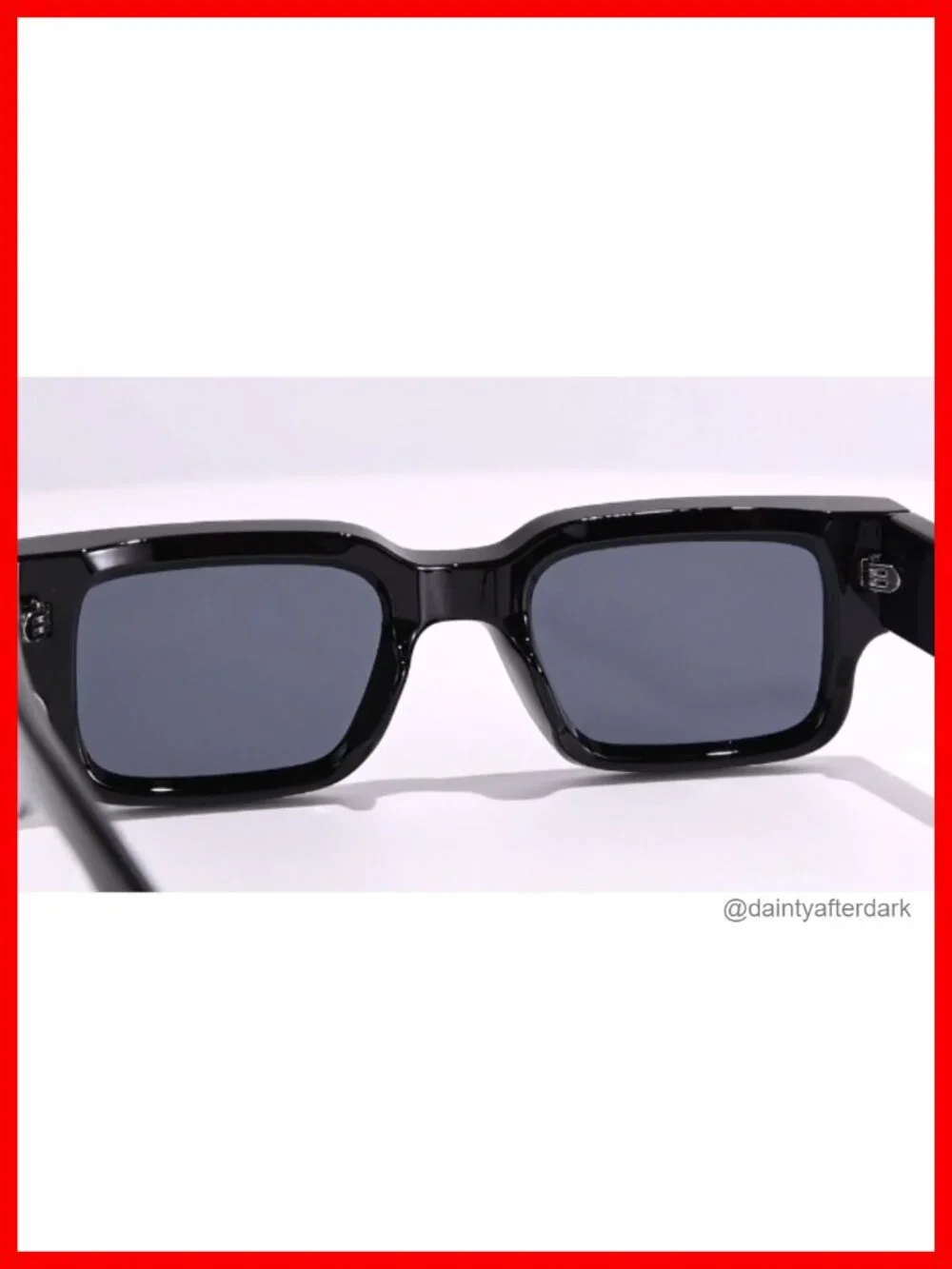 Thick Rectangle Sunglasses Chunky Square Shades Retro 90s UV400